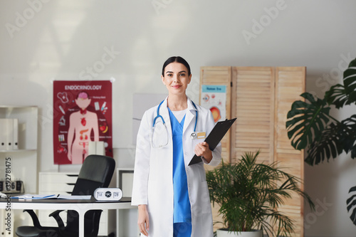 Young female doctor in clinic