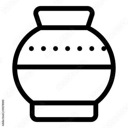 
Decorative indian vase in filled style 

