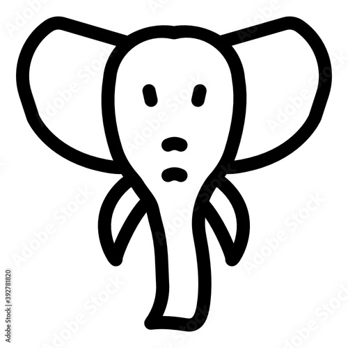 
Icon of ganesha in modern filled style 
