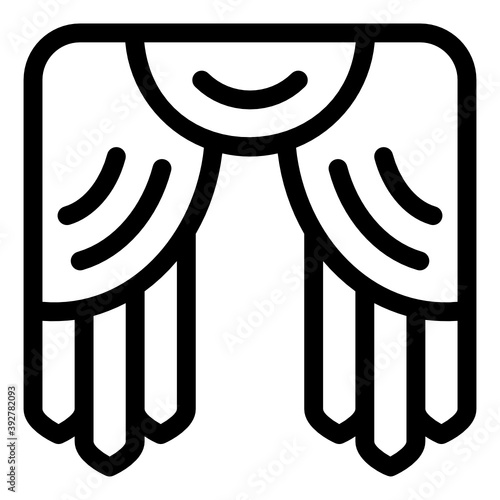 
Theatre curtains vector in solid design, room blinds 
