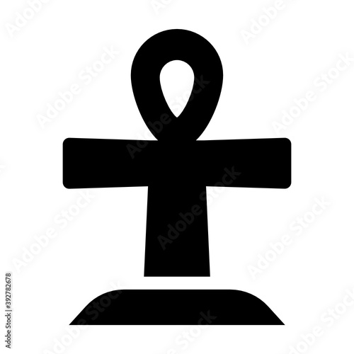 
Russian religious sign, solid icon of orthodox cross 
