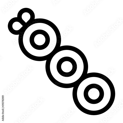 
Skewer, barbecue food icon, glyph vector design.
