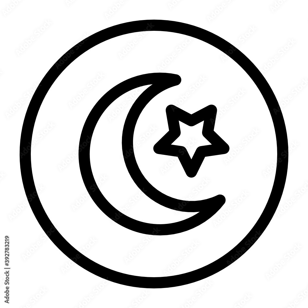 Muslims religious symbol, solid icon of islam
Muslims religious symbol, solid icon of islam