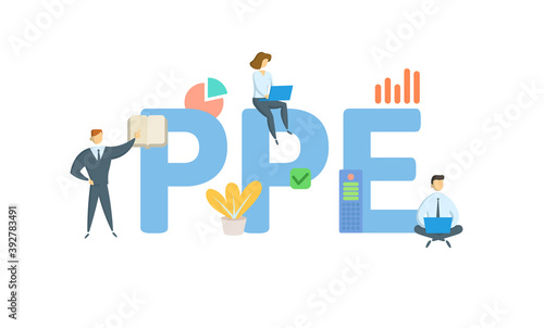 PAYE, Pay As You Earn. Concept with keywords, people and icons. Flat vector illustration. Isolated on white background.