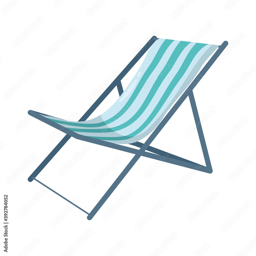 beach chair flat style icon
