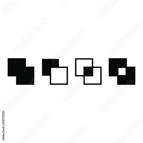 Vector settings icon or path finder settings with shape mode.
