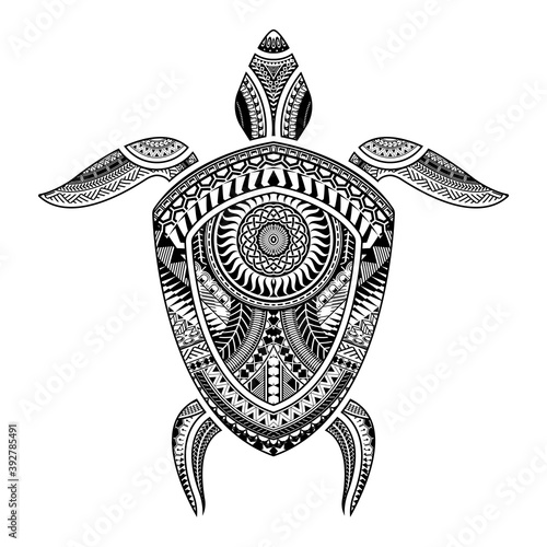 polynesian tattoo turtle