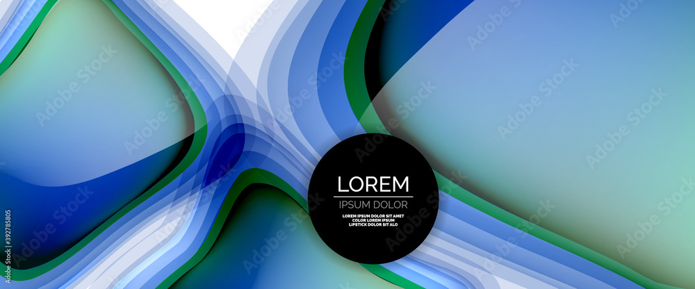 Circles and bubbles abstract background. Fluid liquid round shapes for web banner, app or poster Circles and bubbles abstract background. Fluid liquid round shapes for web banner, app or poster