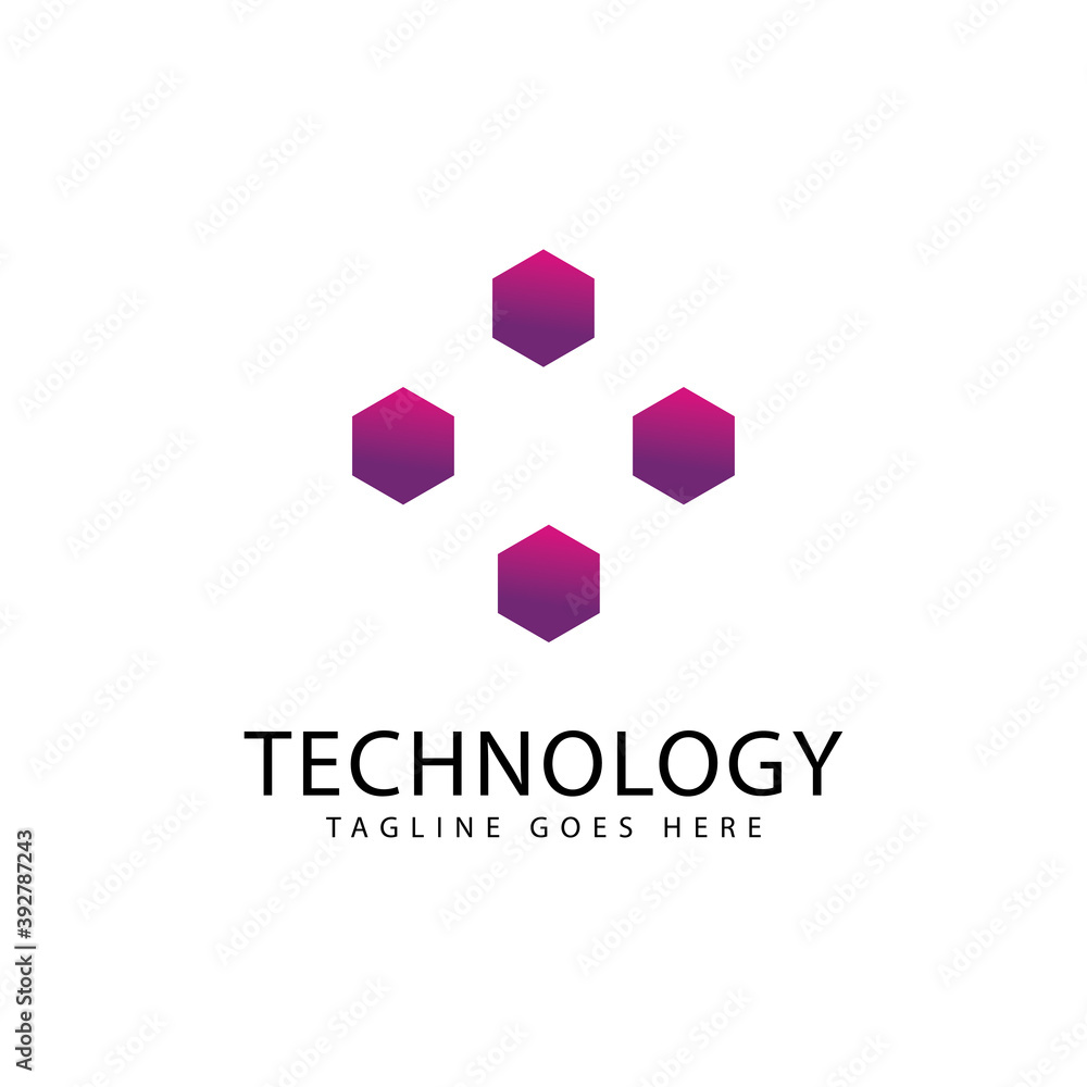 Technology logo icon vector template. Technology logo icon vector template.