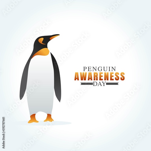 Penguin Awareness Day Vector Illustration. Suitable for greeting card poster and banner
