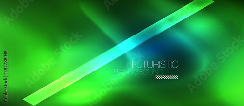 Neon geometric abstract background. Triangles with color glowing light effects in the dark. Vector illustration for covers  banners  flyers and posters and other