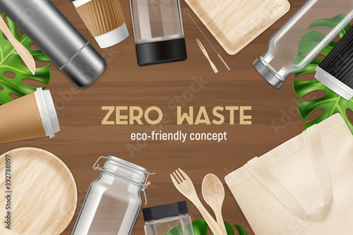 Realistic Zero Waste Background