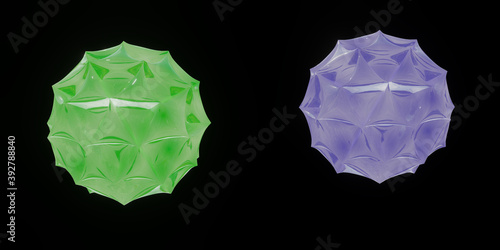 green and blue spherical diamond for various graphic use