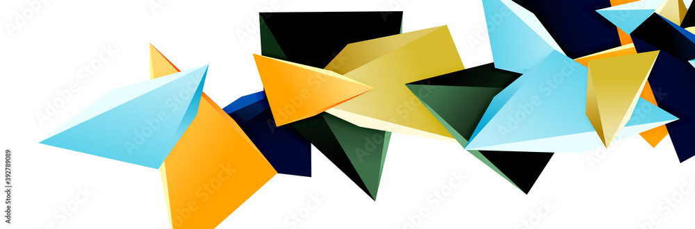 Triangle mosaic abstract background, 3d triangular low poly shapes. Geometric vector illustration for covers, banners, flyers and posters and other Triangle mosaic abstract background, 3d triangular low poly shapes. Geometric vector illustration for covers, banners, flyers and posters and other