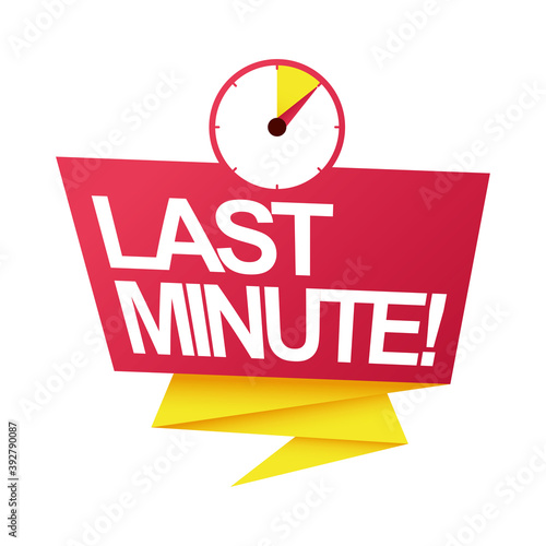 last minute sale countdown badge with chronometer timer