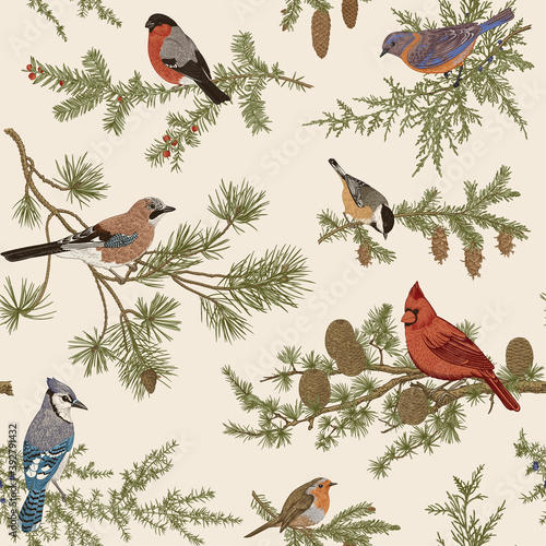 Canvas Print Vintage vector seamless pattern