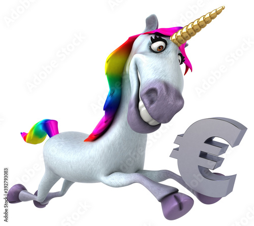 Fun unicorn - 3D Illustration