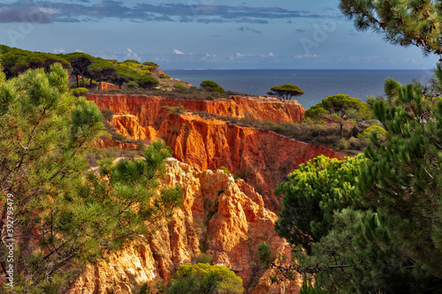 rote Sandsteinfelsen von Falesia, Algarve