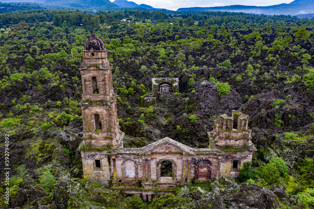 church in the mountains of michoacan.