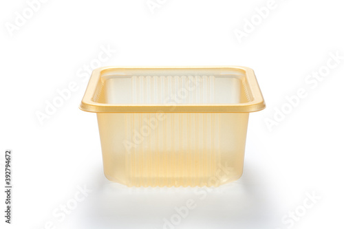 plastic food tray isolated on white background