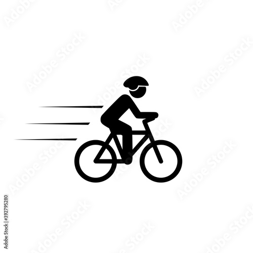 Fast bike icon isolated on white background