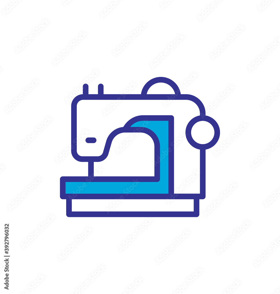 sewing machine icon, vector, design trendy