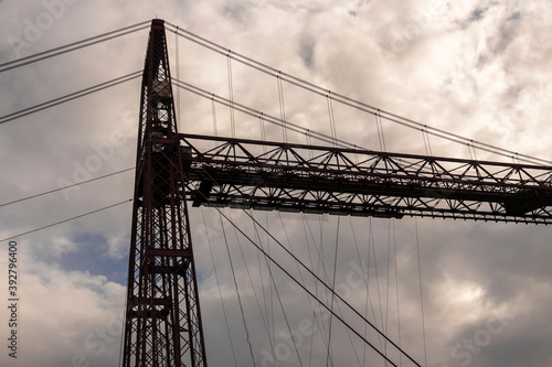 suspension bridge in the basque country