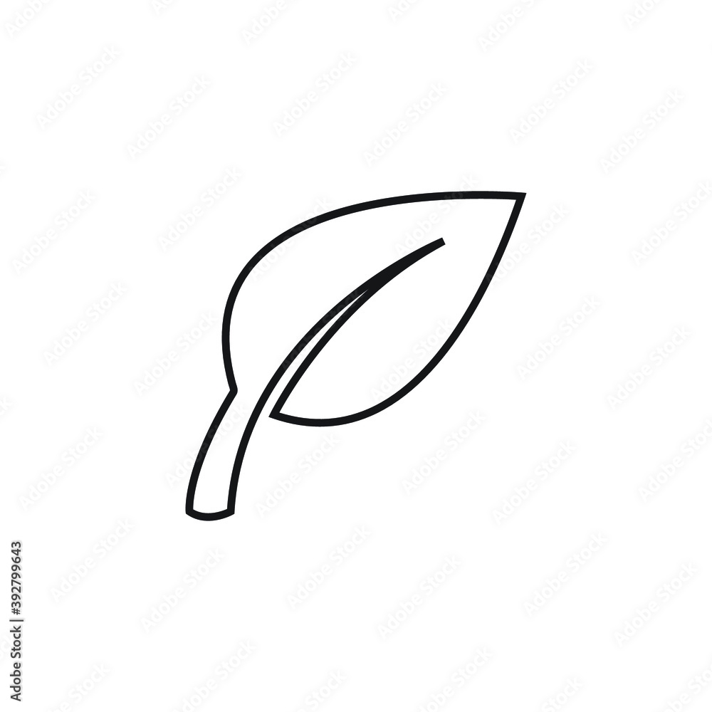 Icon vector graphic of leaf, good for template web etc Icon vector graphic of leaf, good for template web etc