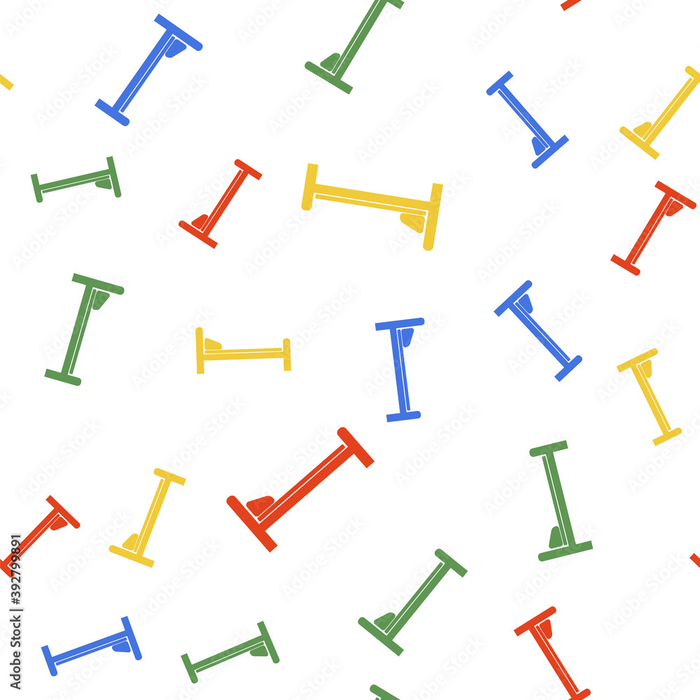 Color Hospital Bed icon isolated seamless pattern on white background. Vector. Color Hospital Bed icon isolated seamless pattern on white background. Vector.