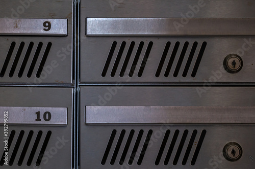 Mailboxes in a multi-family block of flats