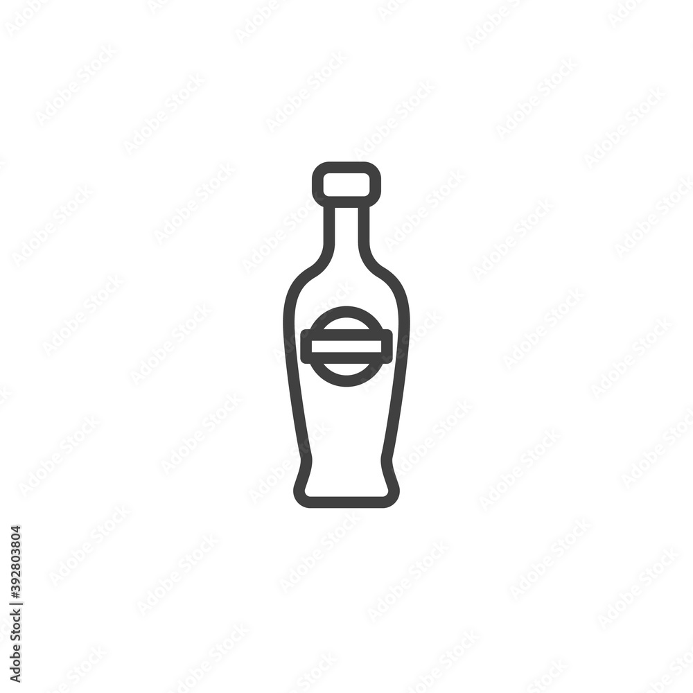 Martini bottle line icon. linear style sign for mobile concept and web design. Bottle of vermouth outline vector icon. Symbol, logo illustration. Vector graphics Martini bottle line icon. linear style sign for mobile concept and web design. Bottle of vermouth outline vector icon. Symbol, logo illustration. Vector graphics