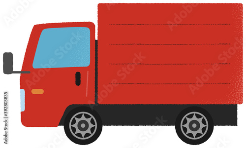 赤いトラックのベクターイラスト