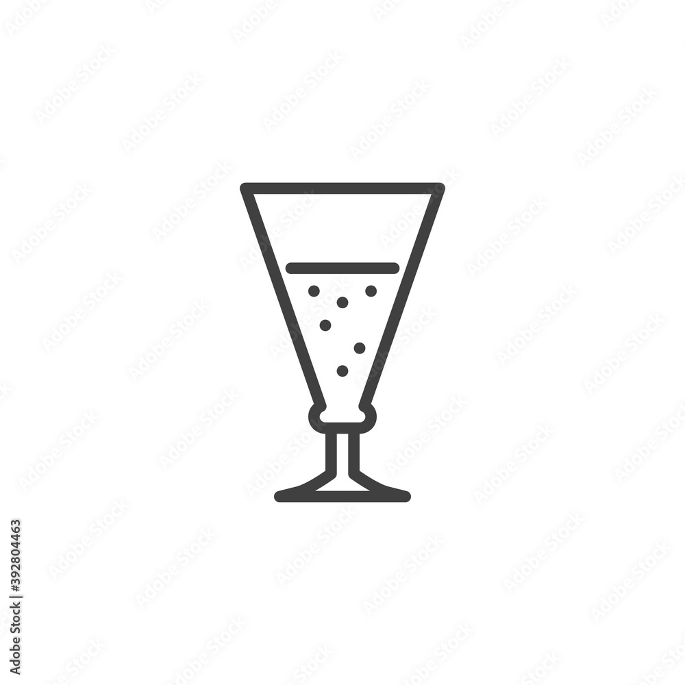 Cocktail glass line icon. linear style sign for mobile concept and web design. Cocktail shot glass outline vector icon. Symbol, logo illustration. Vector graphics Cocktail glass line icon. linear style sign for mobile concept and web design. Cocktail shot glass outline vector icon. Symbol, logo illustration. Vector graphics