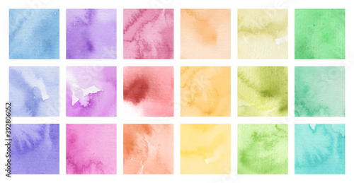 watercolorbox 水彩のカラフルなベクターセット