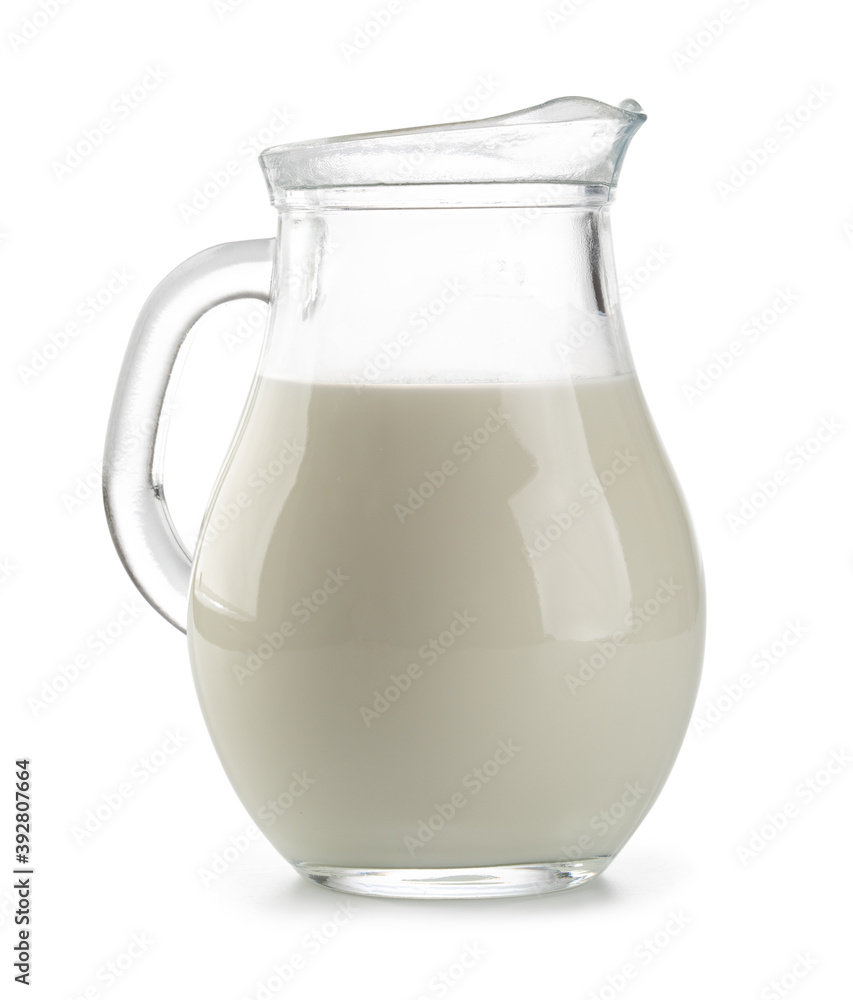 milk pitcher isolated on a white background milk pitcher isolated on a white background
