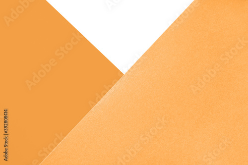 Abstract geometric paper background in orange color.