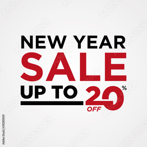 New Year sale in modern style