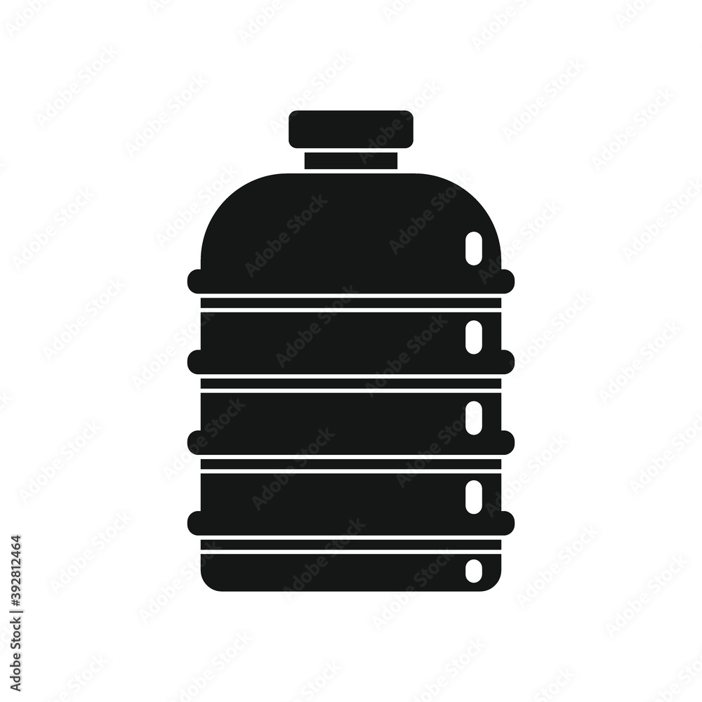 Plastic bottle for water black simple icon Plastic bottle for water black simple icon
