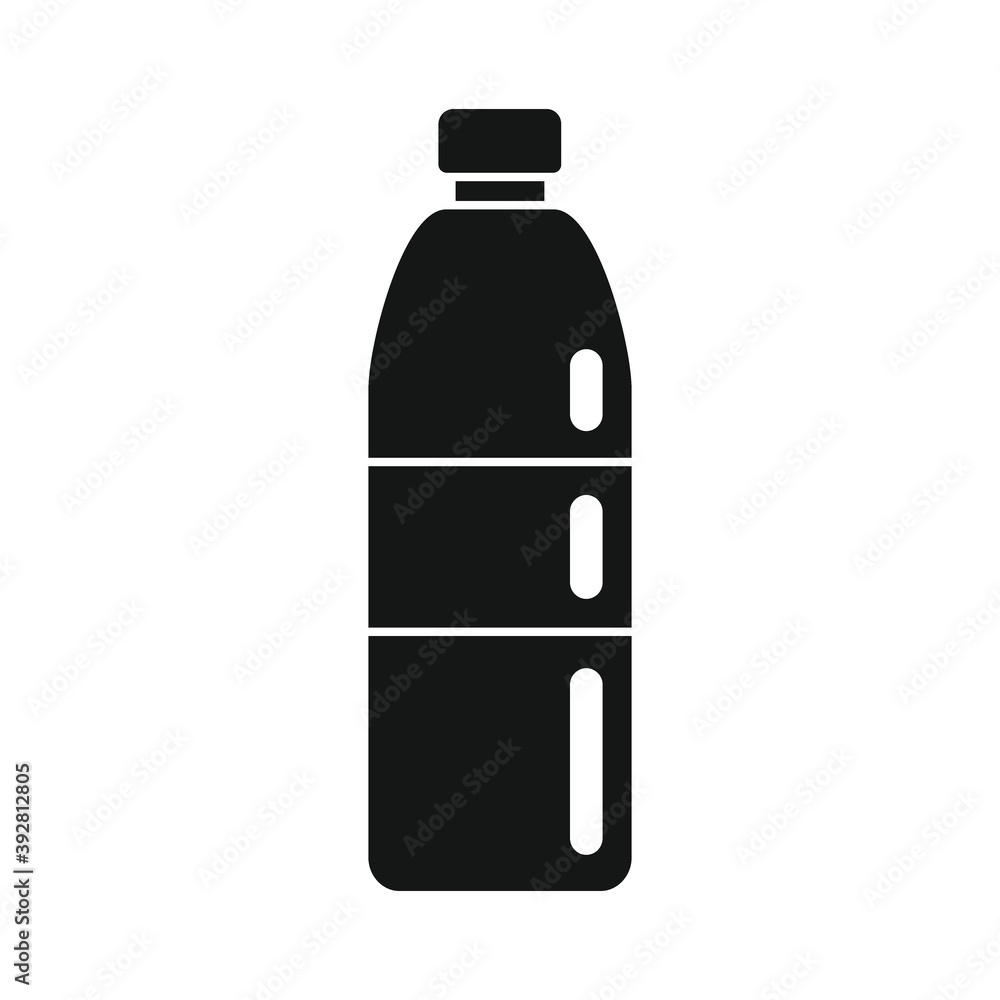 Plastic bottle for water black simple icon Plastic bottle for water black simple icon