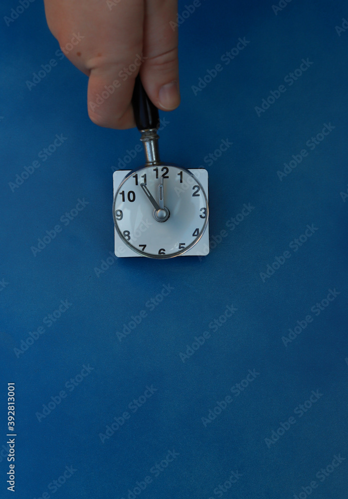 Five  minutes to twelve.  Business concept.