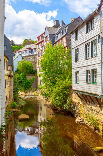 Best of the touristic village Monschau  Eifel region  Germany