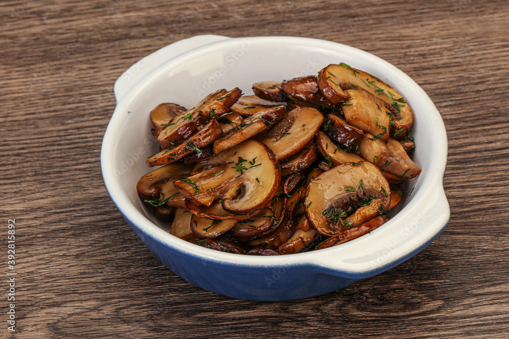 Roasted champignon with herbs and spices Roasted champignon with herbs and spices