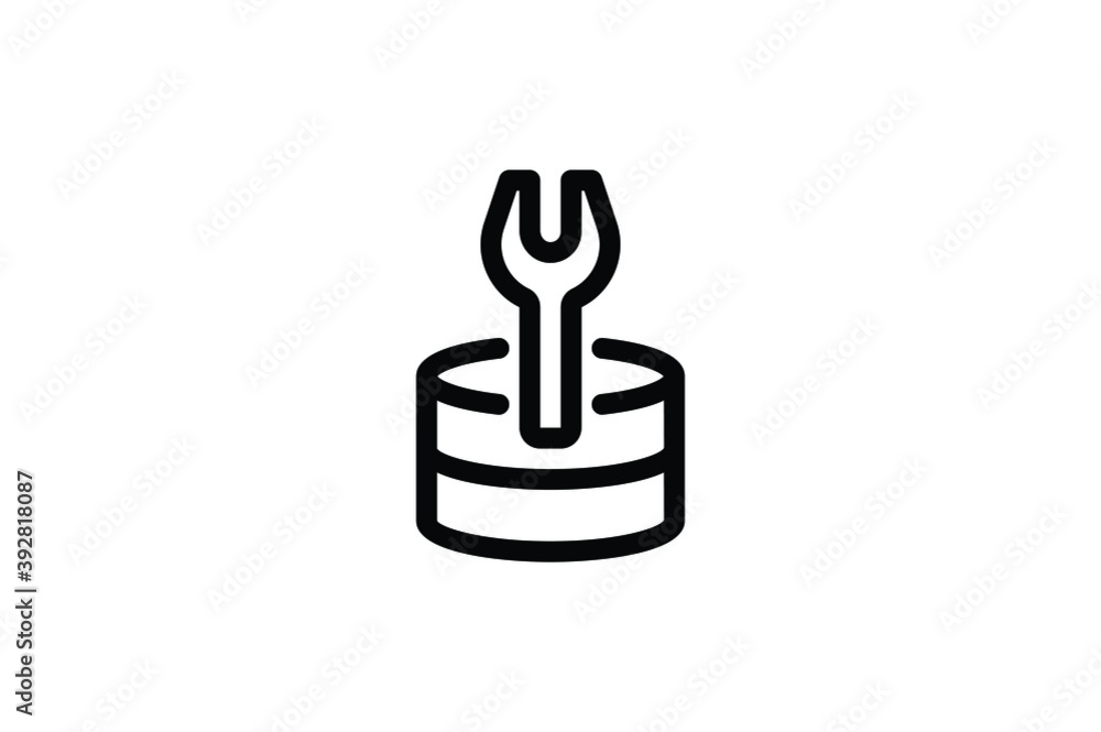 Big Data Icon - Database Setting Big Data Icon - Database Setting