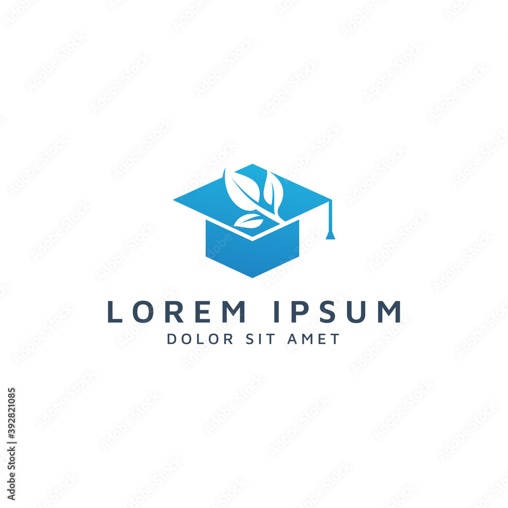 education and leaf negative space logo design education and leaf negative space logo design