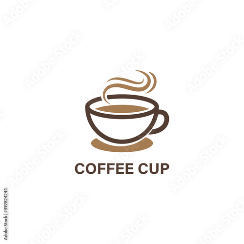 Hot coffee cup logo.