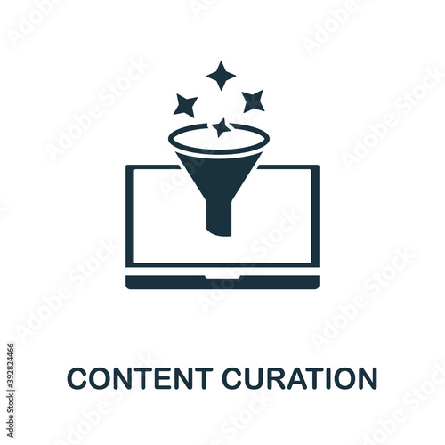 Content Curation icon. Simple element from website development collection. Filled Content Curation icon for templates, infographics and more