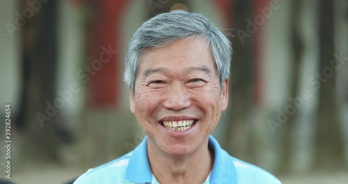 elderly man smile at you