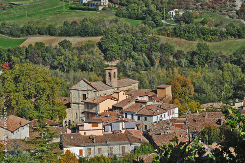 Bobbio, il convento di San Francesco dal Castello Malaspina dal Verme - Piacenza 