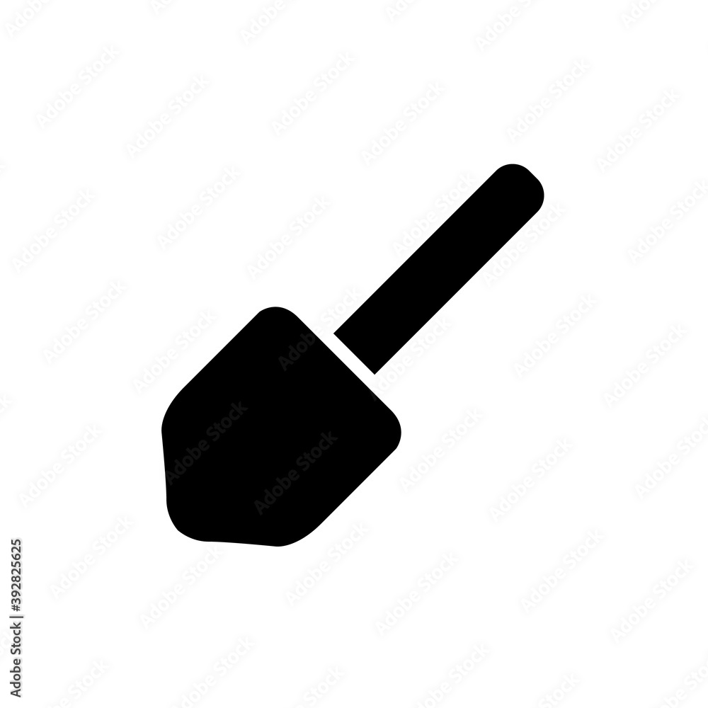 Shovel icon, logo isolated on white background Shovel icon, logo isolated on white background