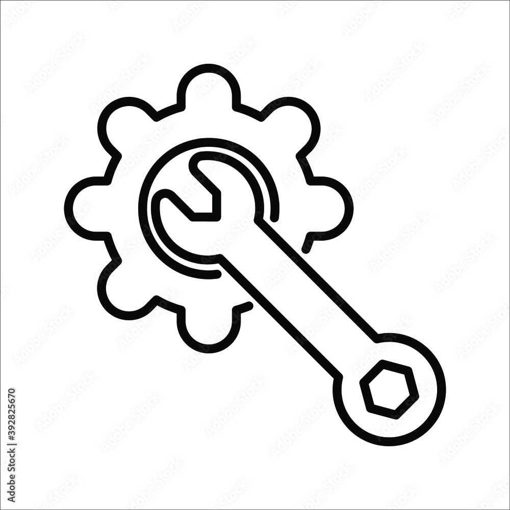 Service Tools vector icon. Illustration on white background. Service Tools vector icon. Illustration on white background.